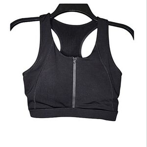 Women's Mono b Racerback Padded Black Sports Bra Size S